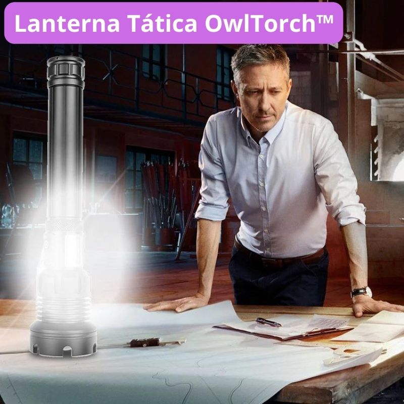 Lanterna Laser Tática Recarregável LED - OwlTorch™