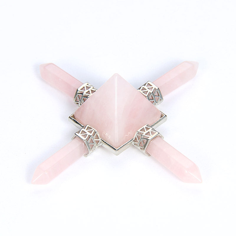Love Frequency - Energy Generating Rose Quartz Pyramid 