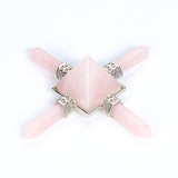 Frequência de Amor - Pirâmide de Quartzo Rosa Geradora de Energia