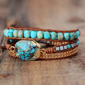 Turquoise and Jasper Healing Wrap Bracelet